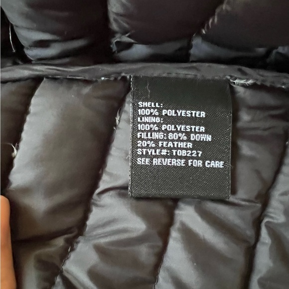 Blanc Noir Puffer Hooded Vest feather Down Size Small - Picture 8 of 8